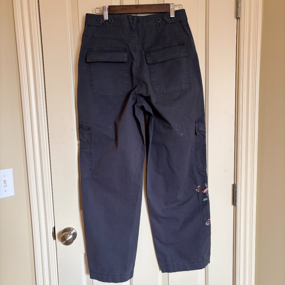 ✨ STUNNING & RARE! NWT Sundance Floral Embroidered Boho Utility Pants – Size 6 ✨ - Picture 6 of 10
